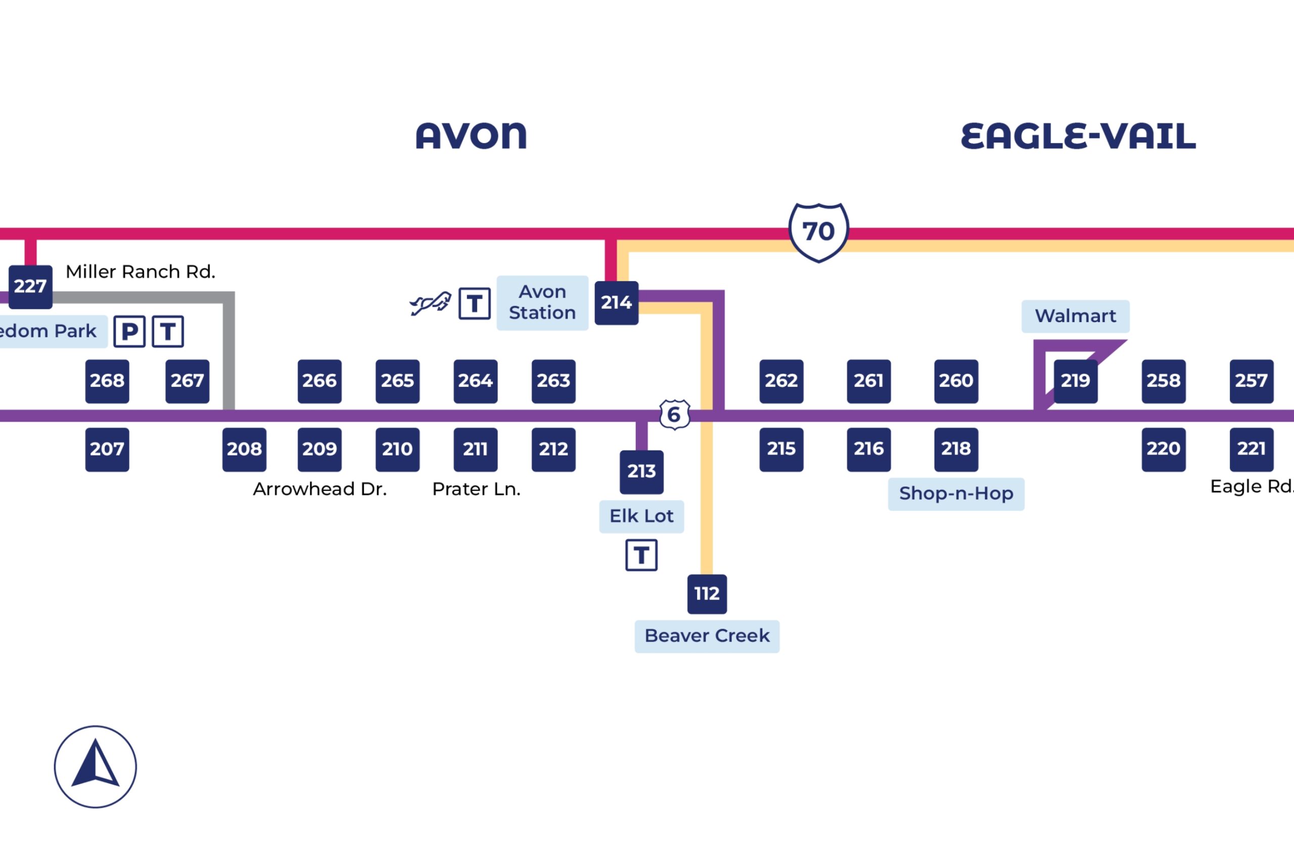 Map of Avon to Eagle-Vail Route
