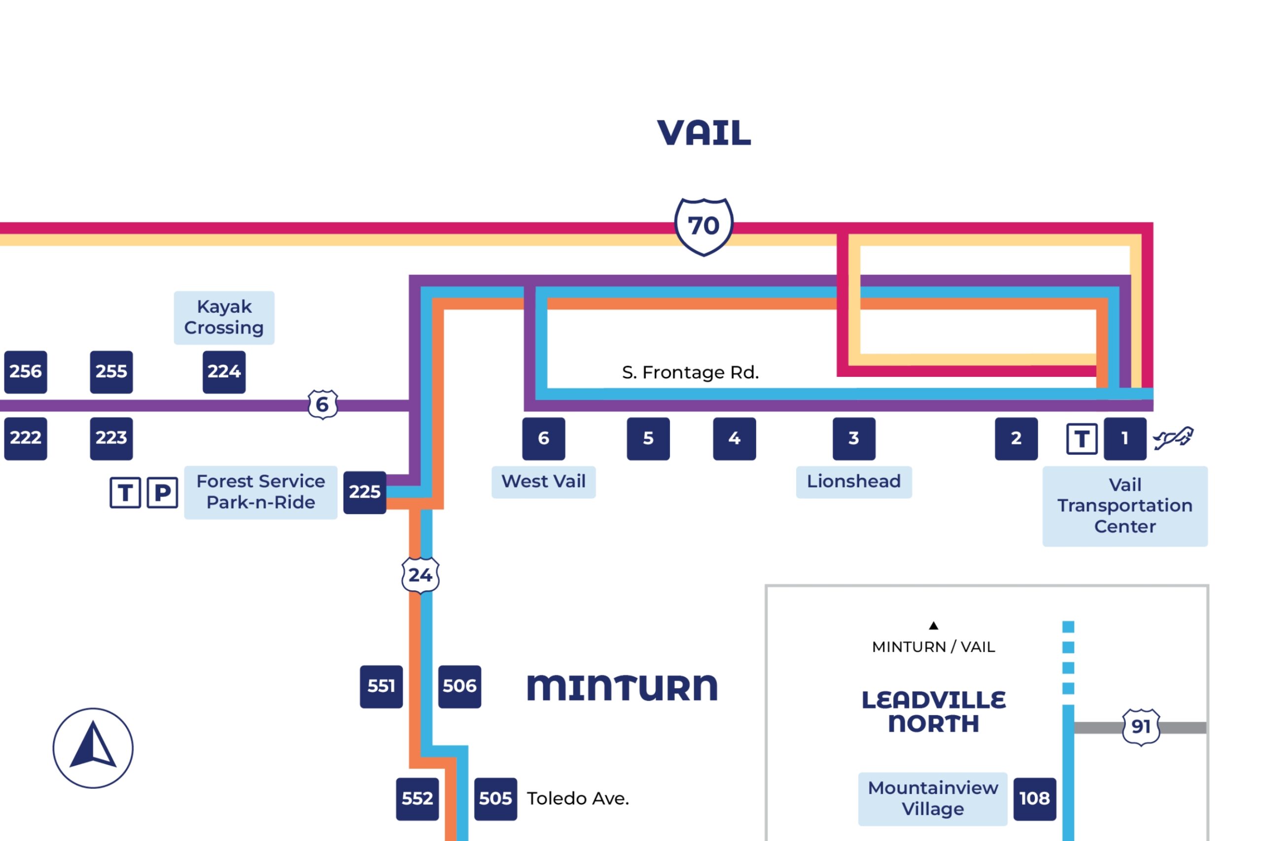 Map of Vail Route